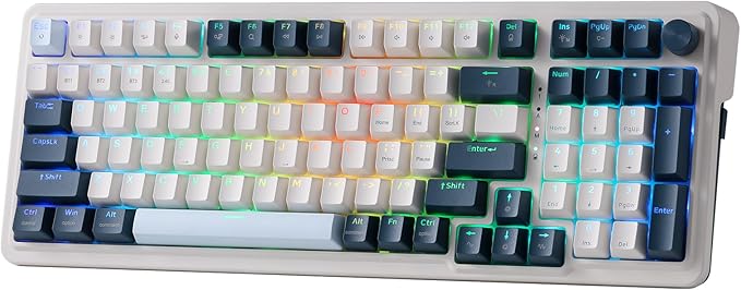 Redragon K686 PRO 98 Keys Wireless Gasket RGB Gaming Keyboard, 3-Mode Win/Mac by REDRAGON