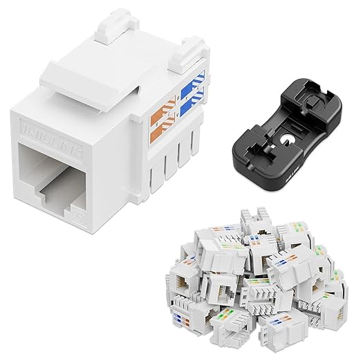iwillink 10Gbps Cat6 Keystone Jack, RJ45 Keystone Jack 25-Pack and Keystone by IWILLINK