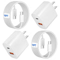 Dual Port USB A/C Charger for iPhone 16 Pro 10FT Woven USB C Fast Cable by WILLTOP