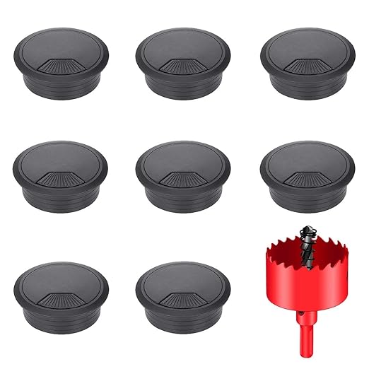 TuTuYa 8PCS Desk Grommet, Desk Grommet 2Inch Desk Cable Grommet Desk Cable Hole by TuTuYa