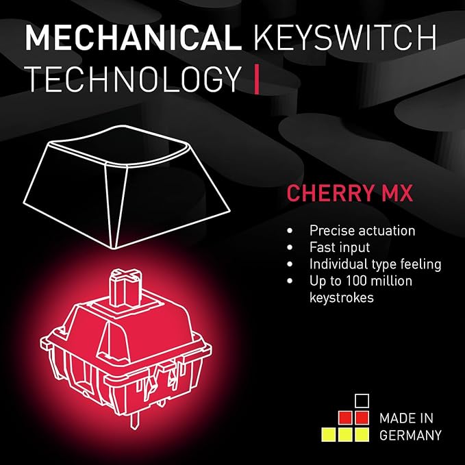 CHERRY MX Board 3.0 S Wired Mechanical Keyboard Aluminum Housing MX Red Silent - Image 3