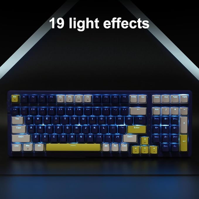 Wireless Mechanical Keyboard, Triple Mode 2.4G/USB-C/BT Gaming Keyboards 100 - Image 4