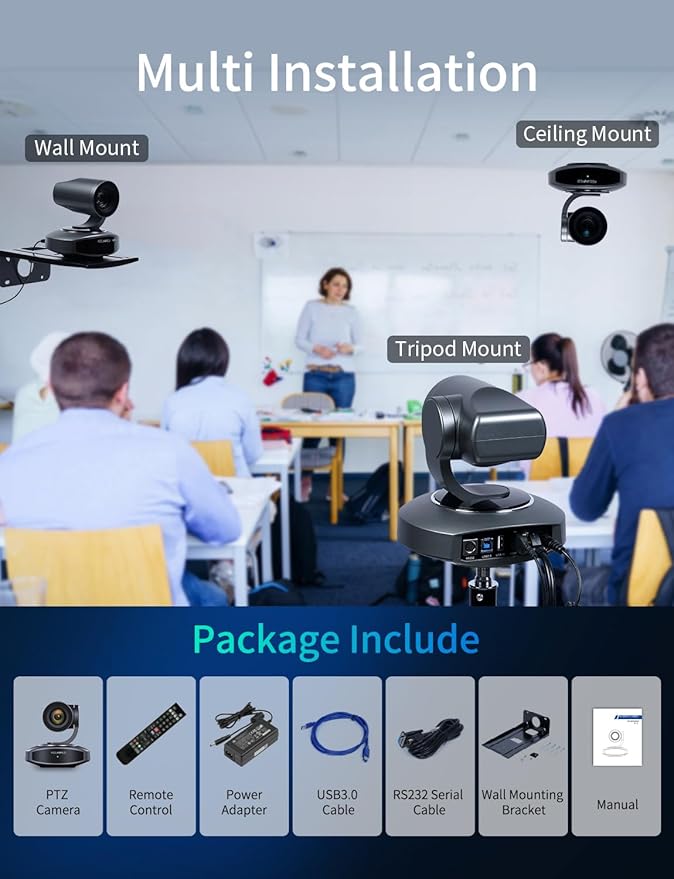 FEELWORLD 4K10X PTZ Camera 4K Resolution 10X USB HDMI - Image 8