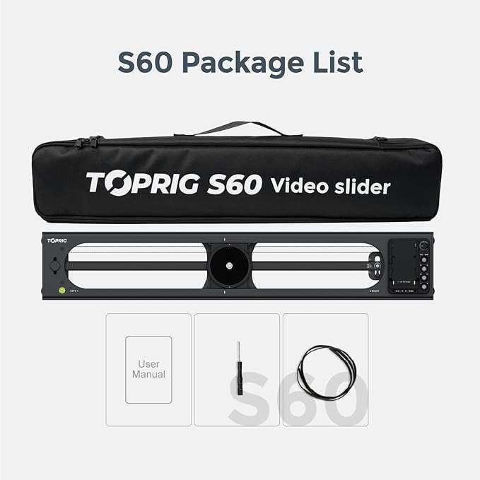 Accsoon Toprig S60 Motorized Camera Slider App Wireless Control Carbon Fiber - Image 6
