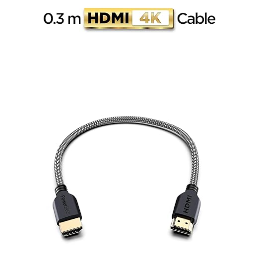 PowerBear 4K HDMI Cable 1 ft | High Speed, Braided Nylon & Gold Connectors - Image 2