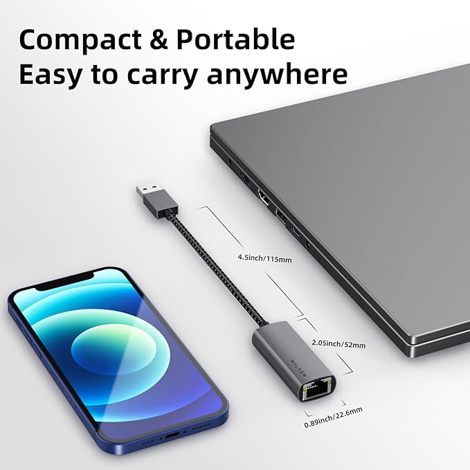 USB 3.0 Ethernet Adapter, WALNEW 1000Mbps Gigabit USB to Ethernet LAN Network - Image 5
