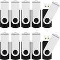 JUANWE 8GB USB Flash Drive 10 Packs, Bulk USB Sticks 2.0 Mutipack Metal Thumb by JUANWE
