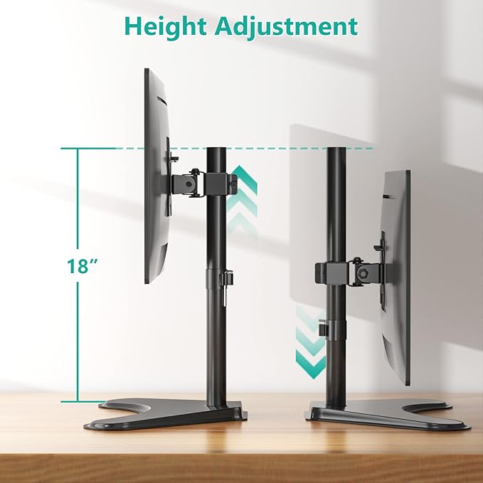 WALI Single Monitor Stand for 13-32 Inch Computer Screens, Freestanding Single - Image 5