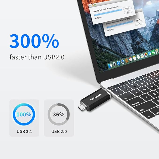 Thkailar USB C Flash Drive 512GB 2 in 1 OTG USB 3.1 Thumb Drive, Memory Stick - Image 2