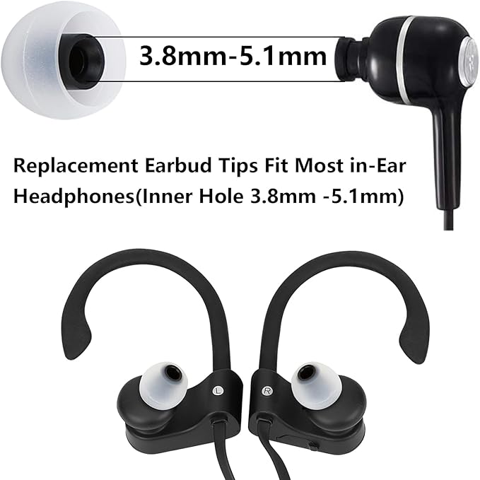 Silicone Replacement Earbud Tips Earbud Covers Fit - Image 3