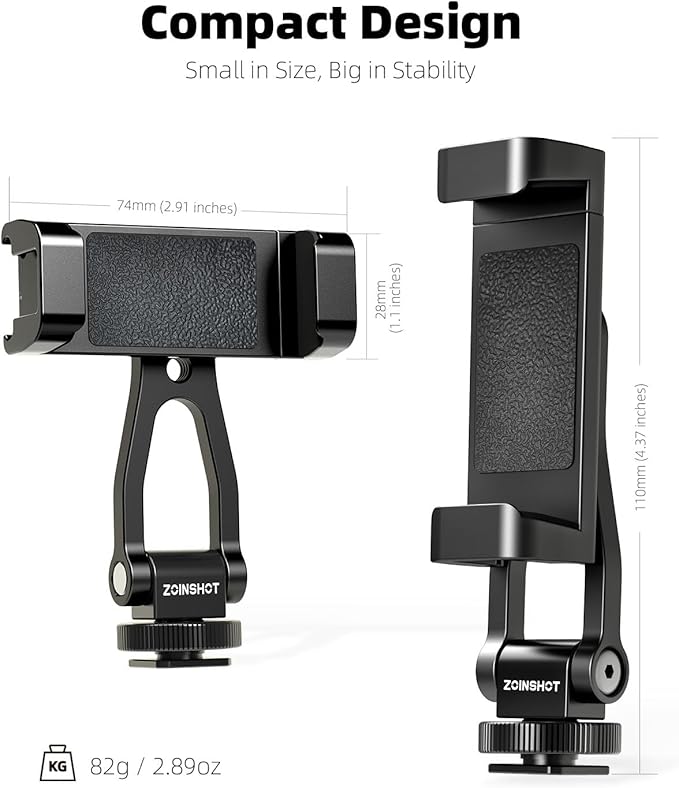 All Metal Phone Tripod Mount, 360° Rotation Tripod Phone Mount - Image 7