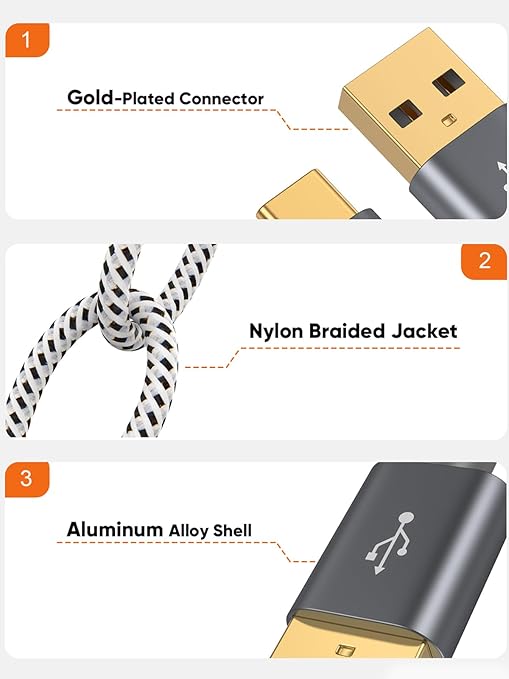 CableCreation USB C to USB A Cable 3FT, 10Gbps USB C to USB 3.2 USB 3.1 Gen2 - Image 9
