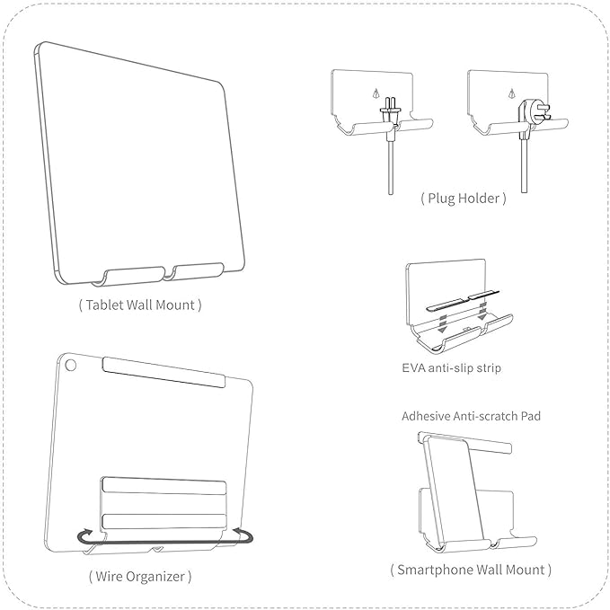 TXEsign Adhesive Wall Phone Tablet Holder Mount Stand - Image 7