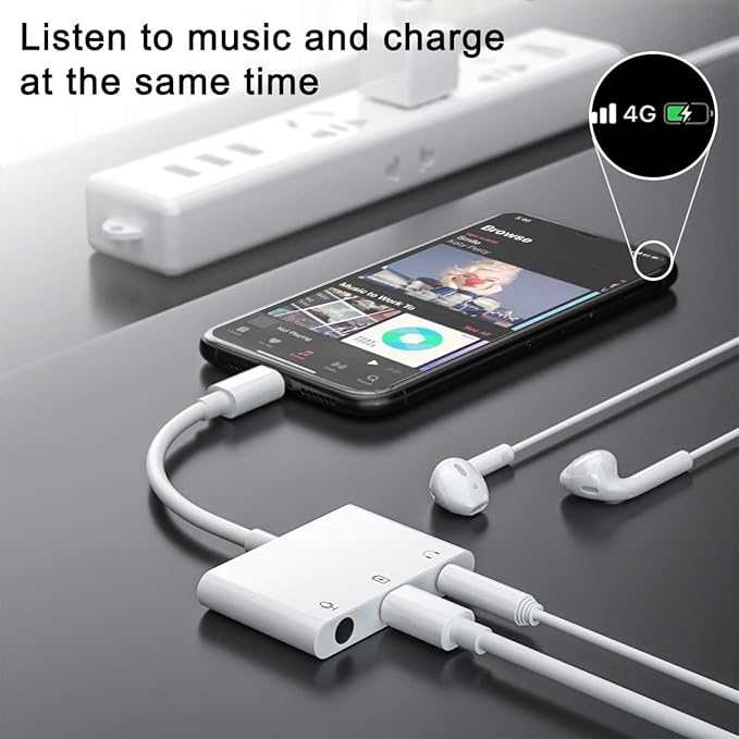 COVS Lightning to Microphone Audio Adapter, Upgraded 3 in 1 Dual 3.5mm - Image 4