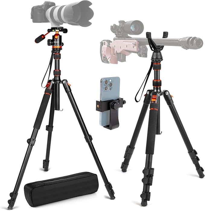 68" Tripod for Camera & Shooting Tripods, 2 in1 Camera Tripods & Monopods - Image 2