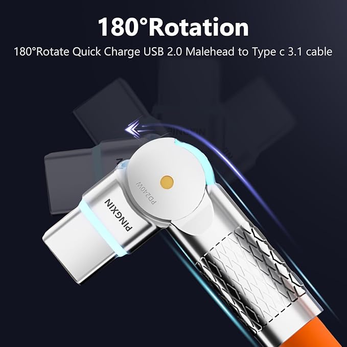 USB C to USB C Charger Cable 240W, Type C Fast Charging Cable， - Image 2