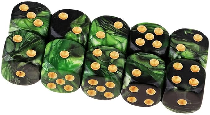 20PCS Polyhedral D6 Dice 16mm Acrylic 6 Sided Dice Game Dice - Image 2