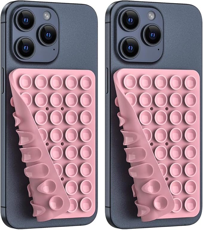 2PACK Silicone Double Sided Suction Phone Case Mount, Detachable Hands Free & by CMZZ