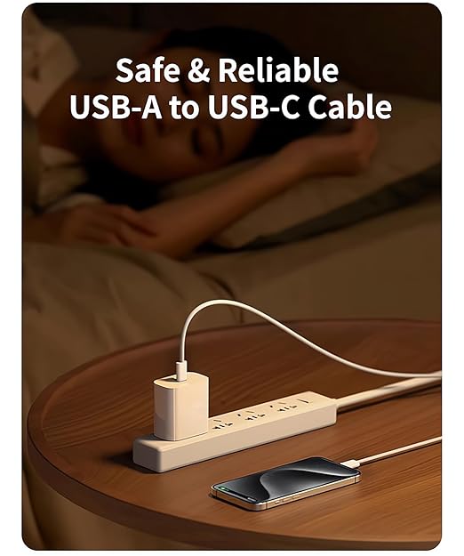 Short CarPlay Cable for Apple iPhone 16 Pro Max Charger Woven USB A to USB C - Image 7