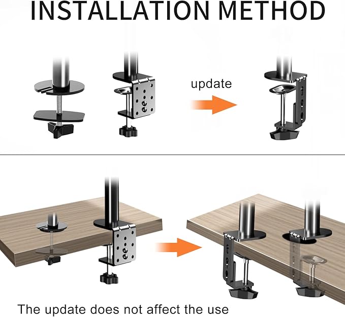 Suptek Monitor Mount, Adjustable Dual Monitor Arm Desk Mount Heavy Duty Monitor - Image 8