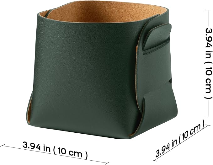 HOMIEAZICOZI 2-Pack Cork Leather Desk Accessories Storage - Image 3