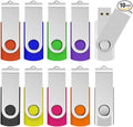 KOOTION 64GB USB 2.0 Flash Drives 10 PCS Memory Stick Swivel Thumb Drives Pen by KOOTION