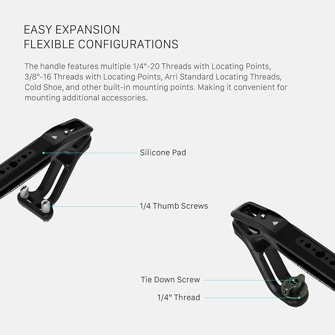 Tilta Xeno Top Handle for Filmmakers & Cameras-Titanium Gray | Aluminum Alloy - Image 7