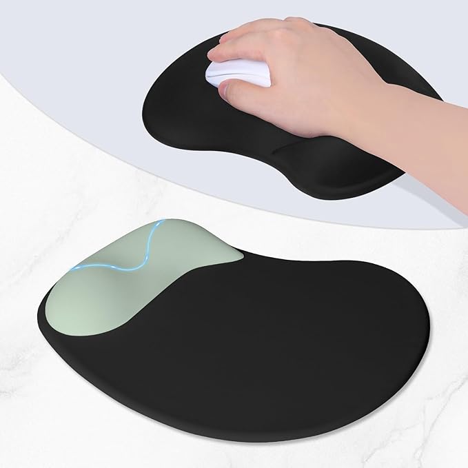 ITNRSIIET Ergonomic Mouse Pad, Cushioned Gel Wrist Rest, Non-Slip Base - Image 3