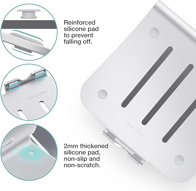 Laptop Stand, Aluminum Notebook Holder Riser Heat-Vent - Image 4