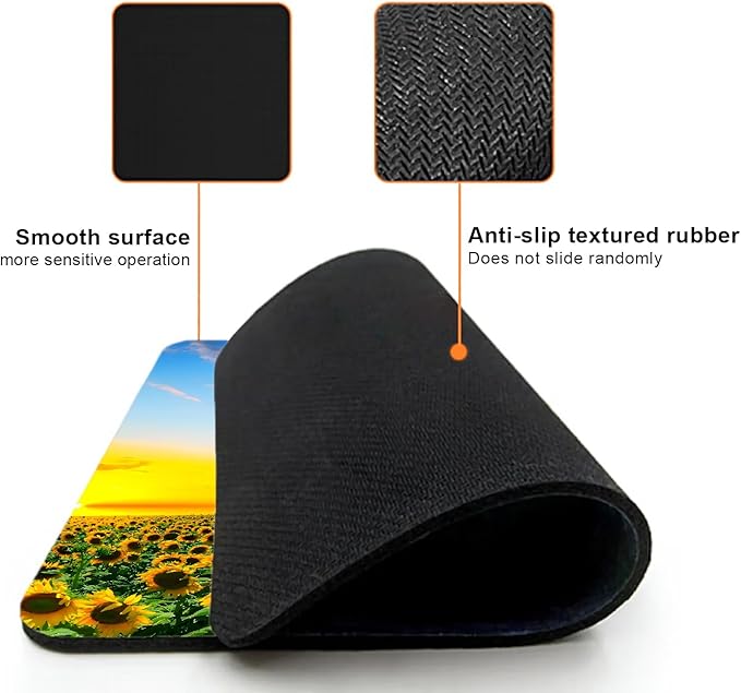Mouse Pad, Beautiful Sunset Sunflower Mouse Pads - Image 3
