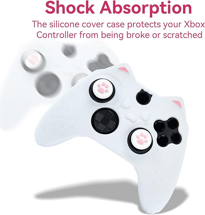 GeekShare Cat Paw Controller Skin Grips Set Anti-Slip Silicone Protective Cover - Image 3