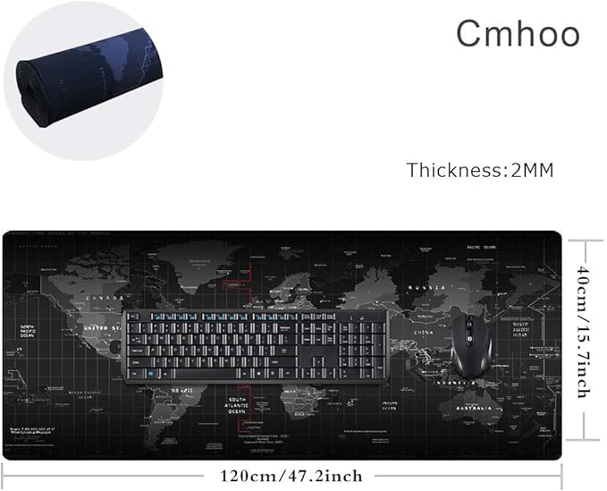 Gaming Mouse Pad Large Anti-Slip Rubber Base Size 47.2x15.7 in - Image 2