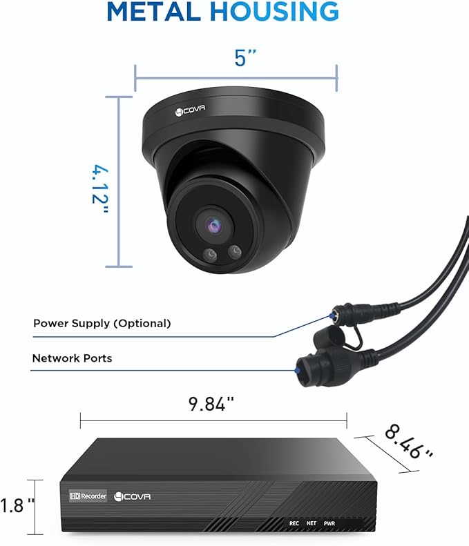 4COVR Security Camera Outdoor System, Person Vehicle Detection & Night Vision - Image 9