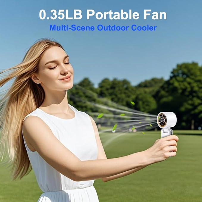 CAZOKASI Rechargeable Strong Wind Handheld Fan - Image 5