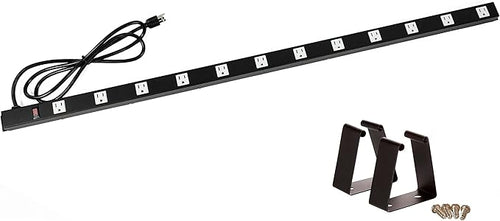 12 Outlets 4 Feet Body Heavy Duty Metal Surge Protector Power Strip by opentron
