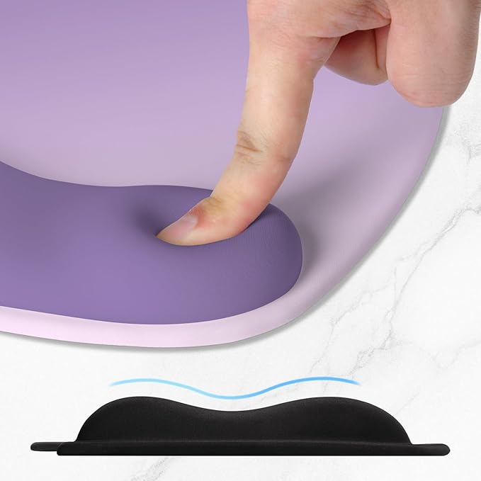 ITNRSIIET Ergonomic Mouse Pad, Cushioned Gel Wrist Rest, Non-Slip Base - Image 4