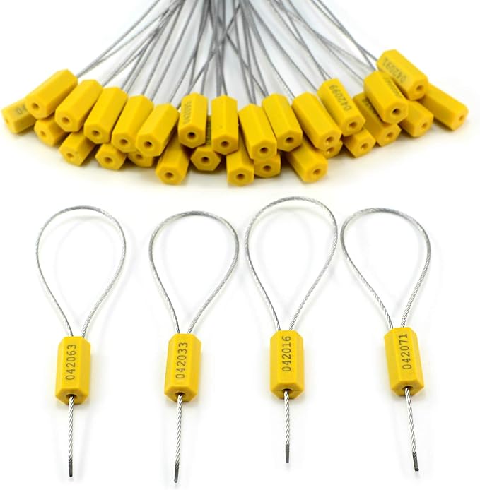 Leadseals 50 Security Cable Seals Numbered Security Tags Tamper Proof Tags Pull - Image 5