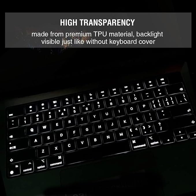 EooCoo Premium Keyboard Cover Skin Ultra Thin Protector Compatible - Image 3