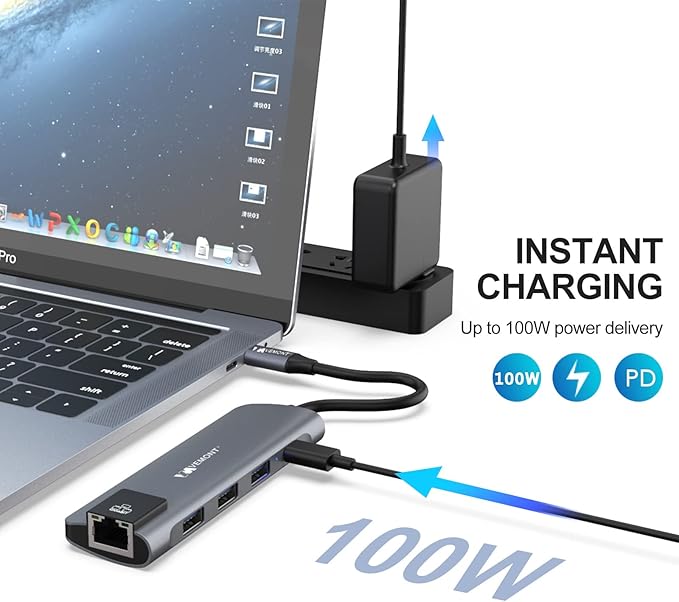 VEMONT USB C hub, 5 in1 USB-C hub, Type-c multiport Adapter - Image 5