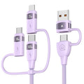 100W USB C Multi Charging Cable, USAMS 4FT 5-in-1 5A Fast Sync Charger Adapter by USAMS