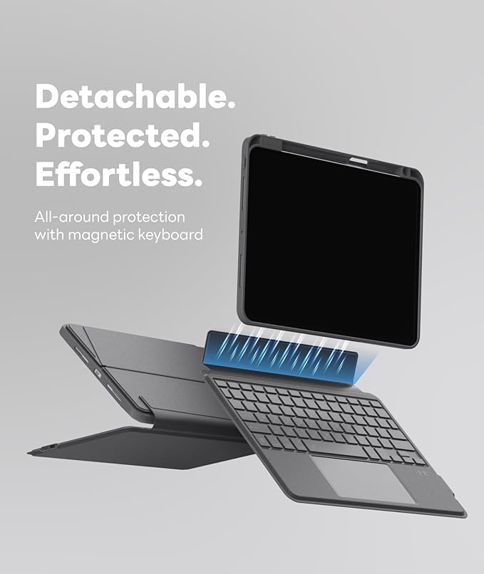 EIP Bluetooth Keyboard Case for iPad Pro 11 inch 2024, Patented Stylus Shortcuts - Image 5