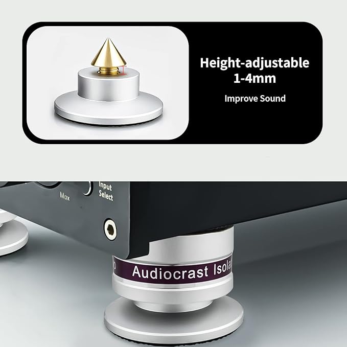 Audiocrast IF03S Speaker Isolators, Hi-End Speaker Spikes, HiFi Stand Feet Pads - Image 8