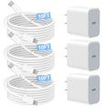 Fast Charger iPhone, iPhone Charger Fast Charging3Pack Apple Charger USB C Wall by WILLTOP