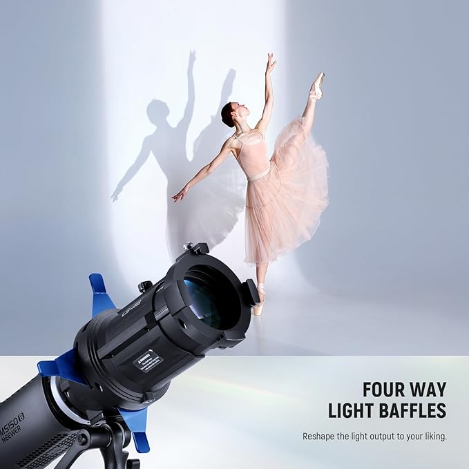 NEEWER Spotlight Snoot Only for NEEWER MS60B, MS150C LED Video Light, Conical - Image 6