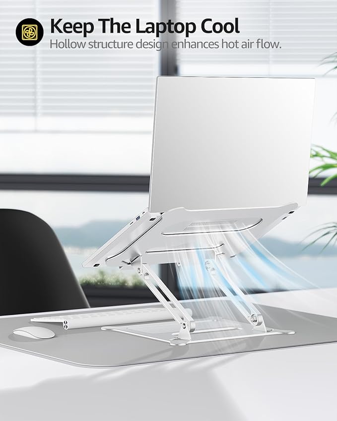 Urmust Laptop Notebook Stand Holder Adjustable Ultrabook Stand Riser Portable - Image 6