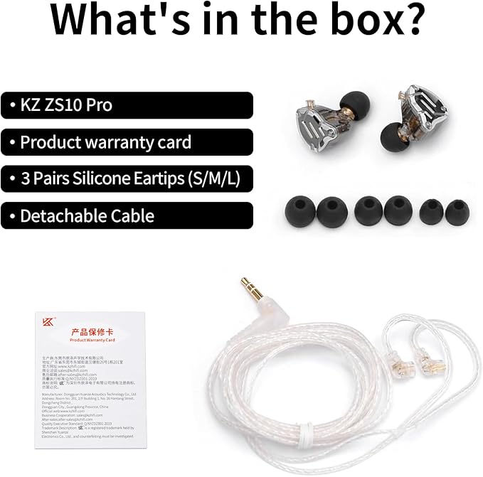 KZ ZS10 Pro IEM Headphone, KZ in Ear Monitor Earbuds Headphone, 4BA 1DD Wired - Image 8