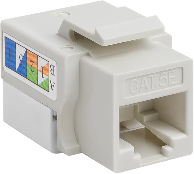 Cmple - RJ45 Keystone Jack 90 Degree Cat5e Keystone Jack Insert Punch Down RJ45 - Image 3