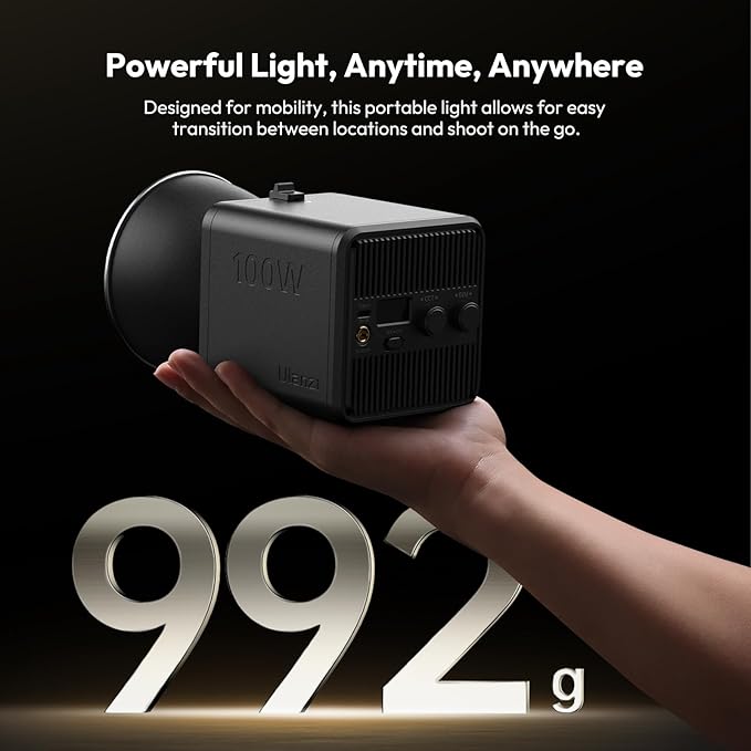 ULANZI 100W RGB Portable LED Video Light w DC Power Adapter, 111Wh Build-in - Image 3