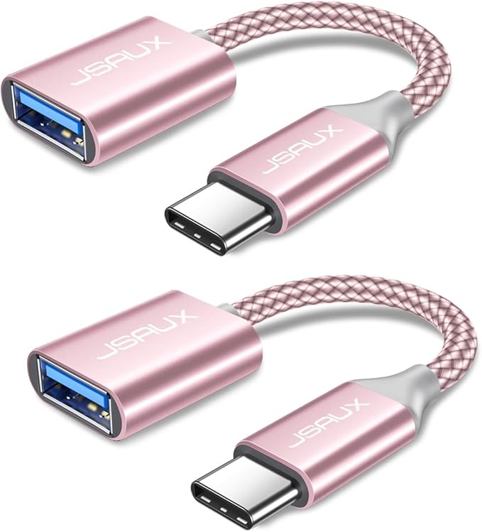 JSAUX USB C to USB 3.0 Adapter, Type C Male to USB Female OTG Cable Compatible by JSAUX