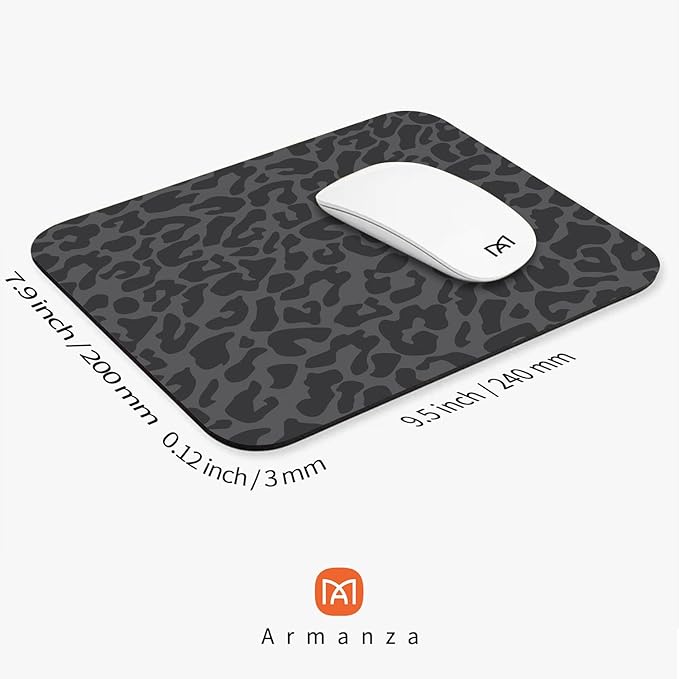 Square Mouse Pad Black Leopard, Personalized Premium-Textured Custom Mouse Mat - Image 2